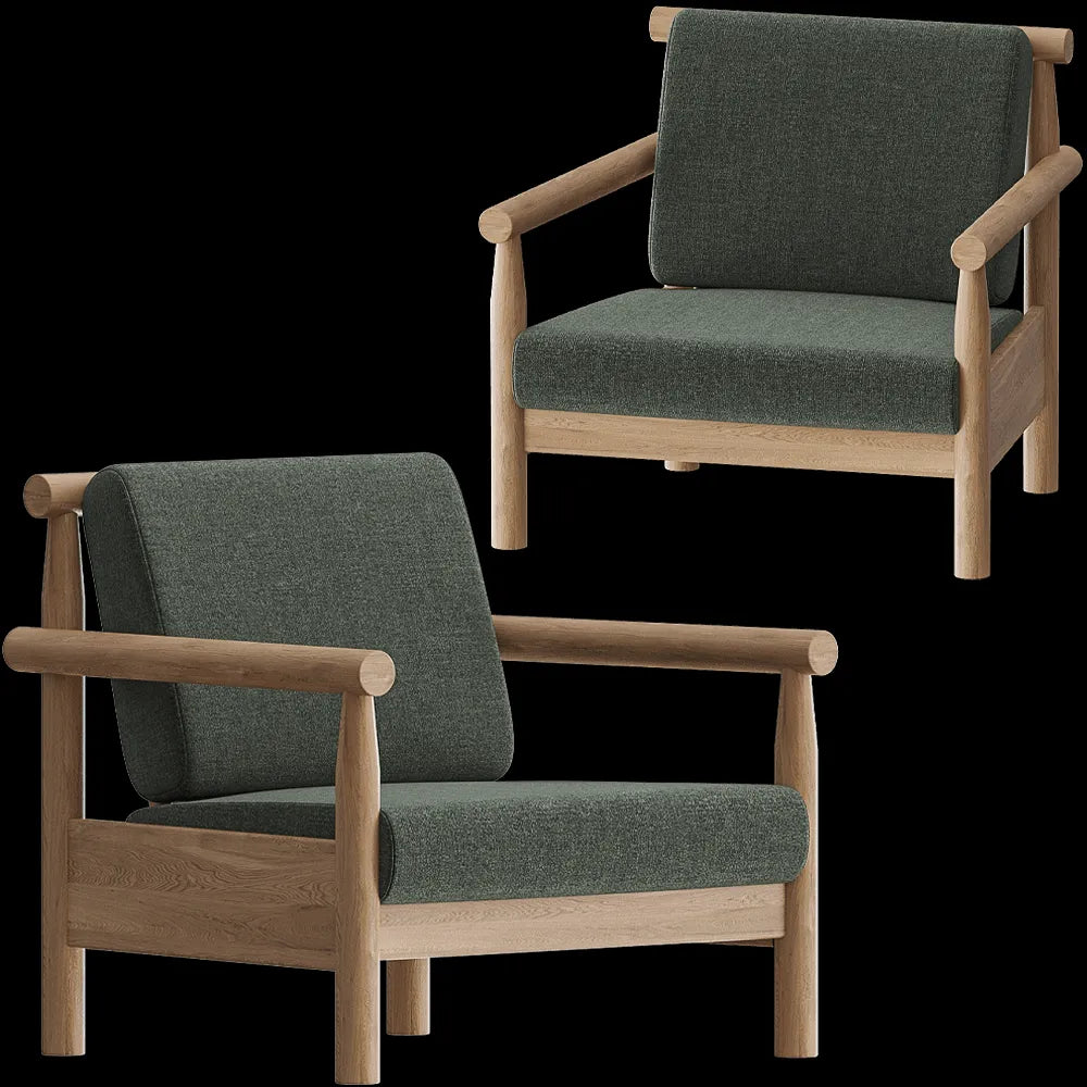 Carel Woodworks - Lounge chair Steekla 3ds Max