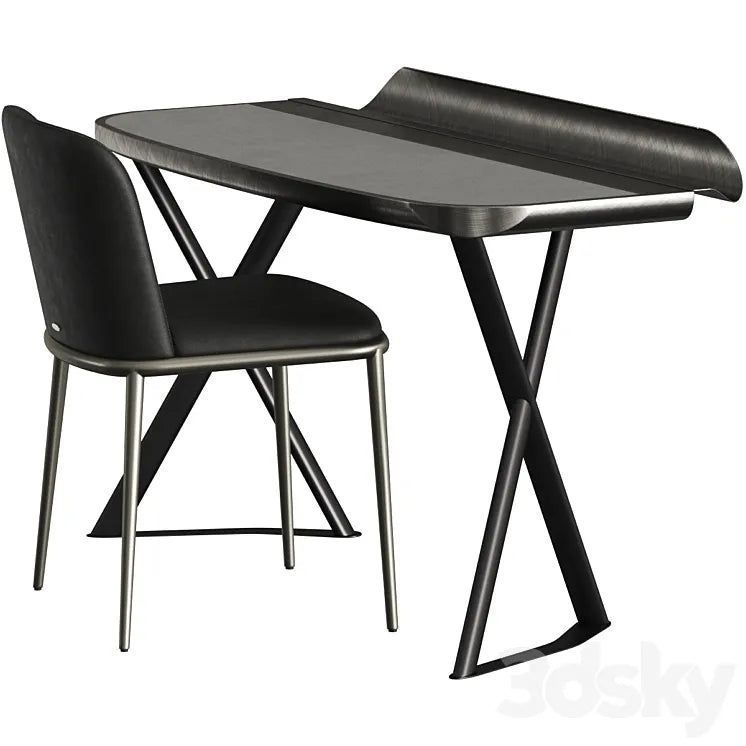 Cattelan Italia Cocoon Leather Desk and Magda Ml Chair 3DSMAX Model