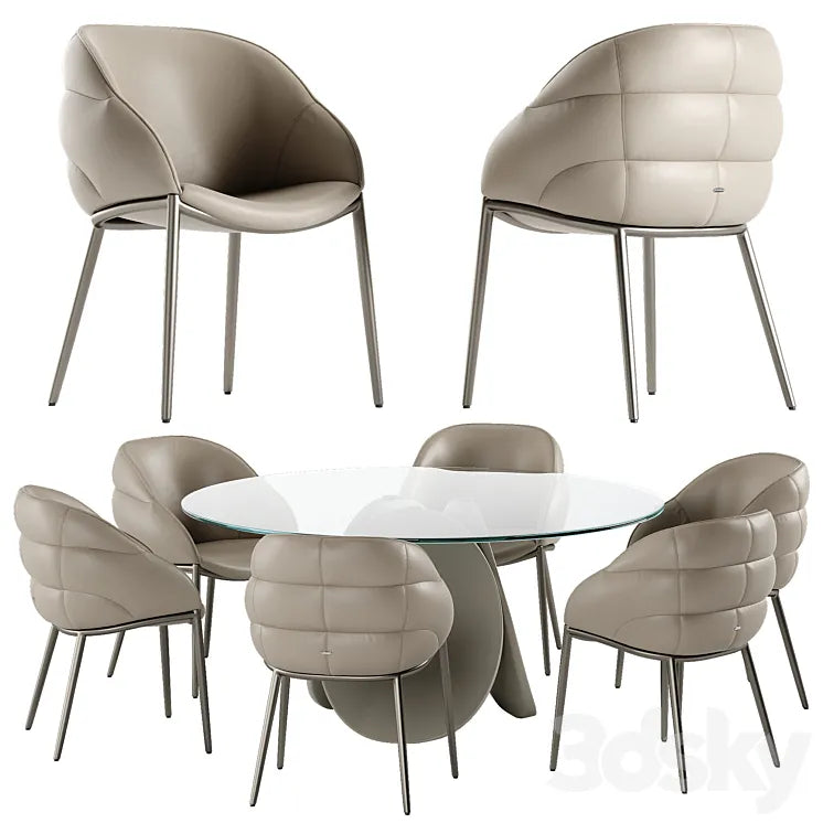 Cattelan Italia Maxim table Camilla chair set 3DSMAX Model
