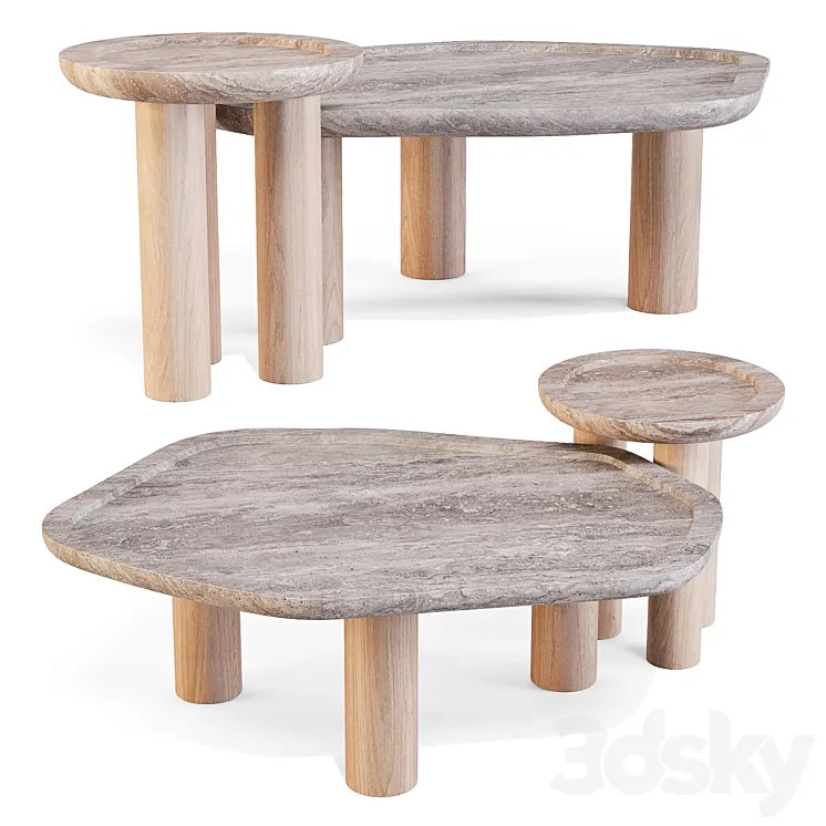 CB2: El-Verano - Coffee and Side Table 3DSMAX Model