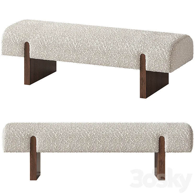 CB2 Socca Upholstered bench 3DSMAX Model