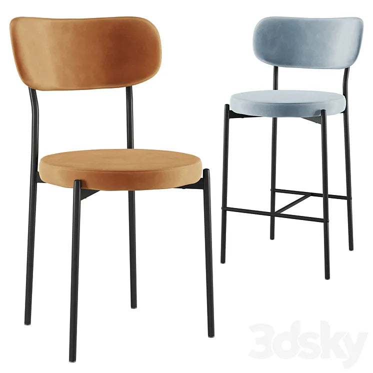 Chair&Bar stool Barbara black legs SG 3DSMAX Model