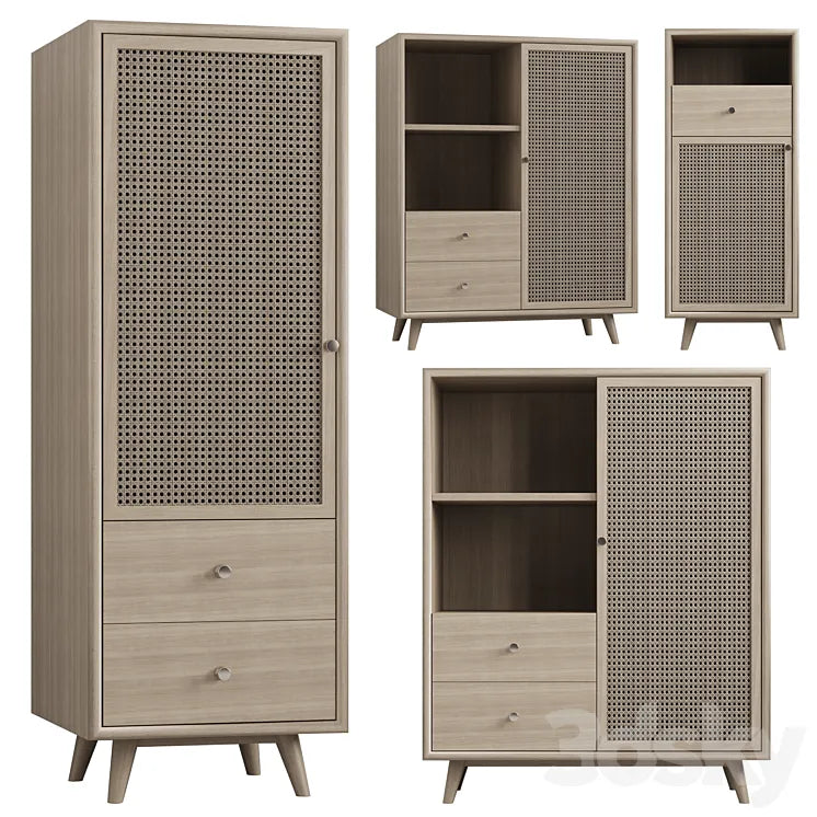 Chest Wood Rattan 3DSMAX Model