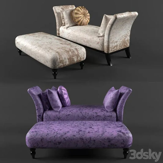 Classic sofa and ottoman 3dsMax Model