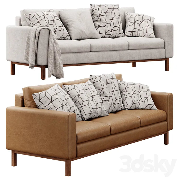 Clayton 2100mm square arm sofa by Joss & Main 3DSMAX Model
