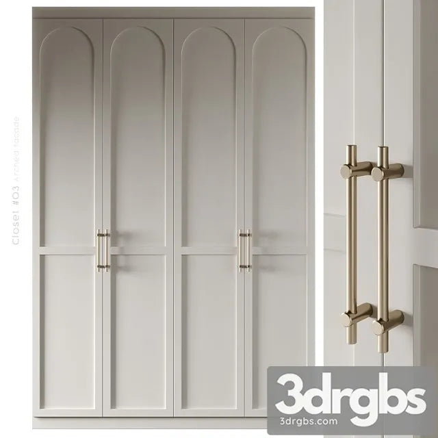 Closet N03 Arched Facade 3D Model Free