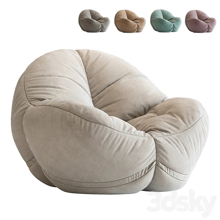 Cloth Bean Bag Chair 3DSMAX Model