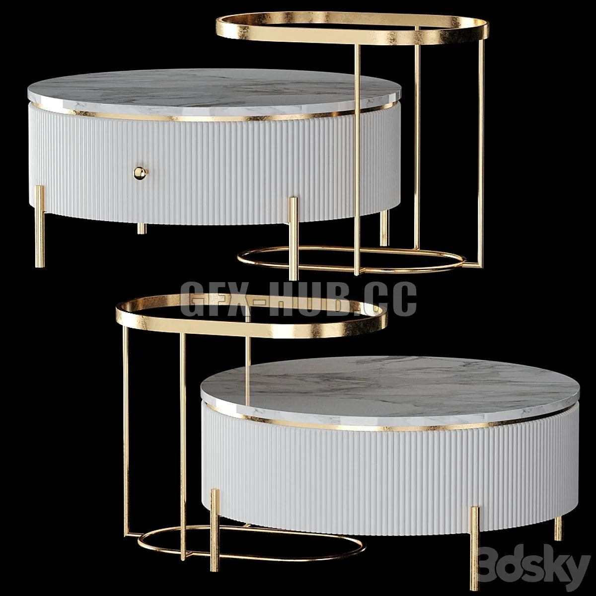 Coffee table LaLume 3dsMax Model