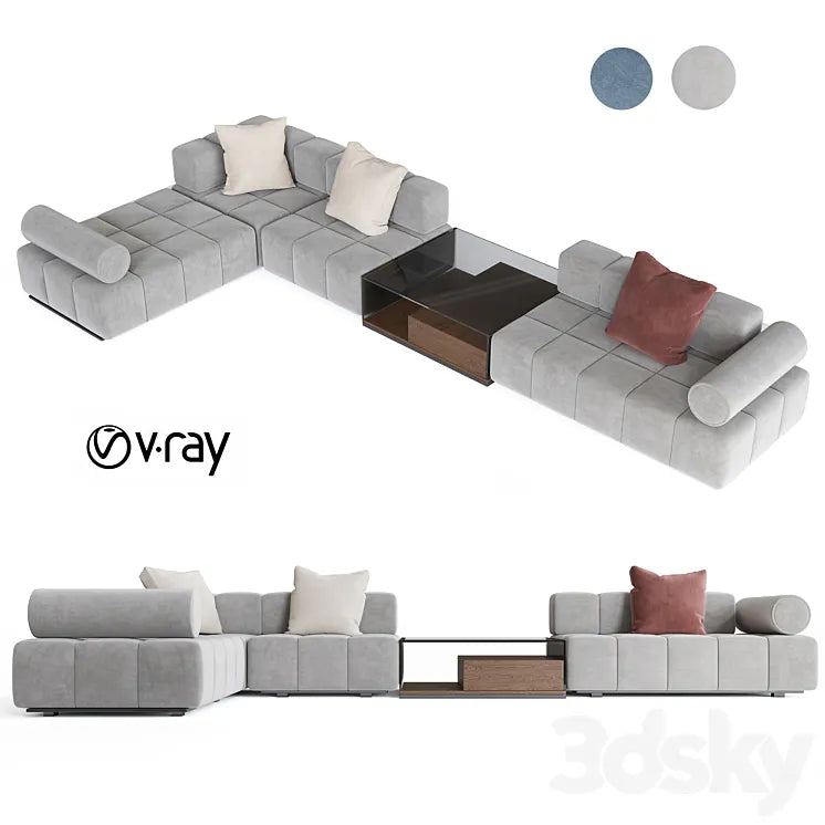 Contemporary by Fabio Arcaini Modular Sofa 3DSMAX Model