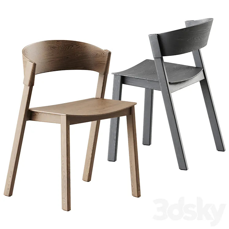 Cover Side Chair by Muuto / Wooden Chair 3DSMAX Model