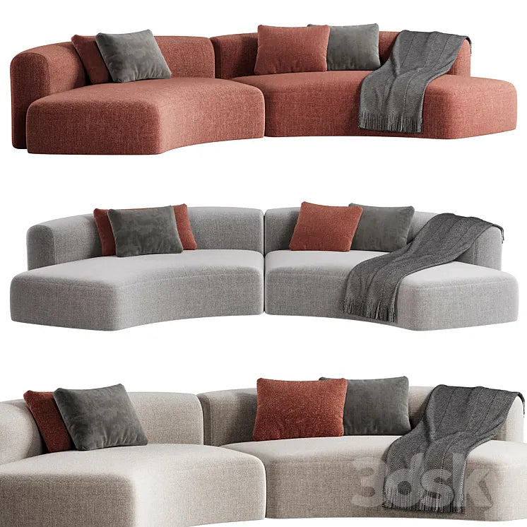 Cozy Curve Sofa 3DSMAX Model