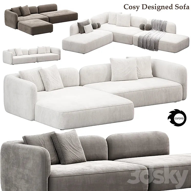 Cozy Sofa Designed by Francesco Rota sofas 3DSMAX Model