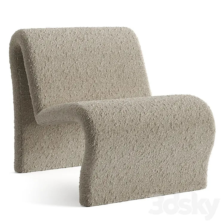 Curvy Sculptural Lounge Chair 3DSMAX Model