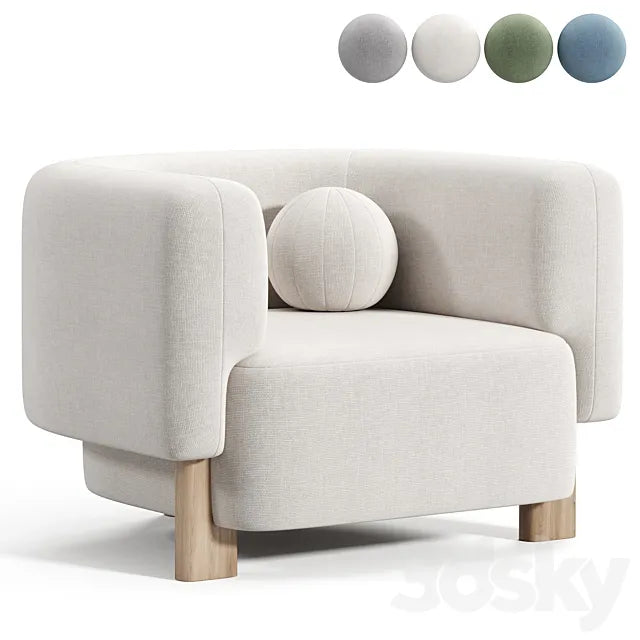 Кресло Арклоу Soft Olive 3ds Max