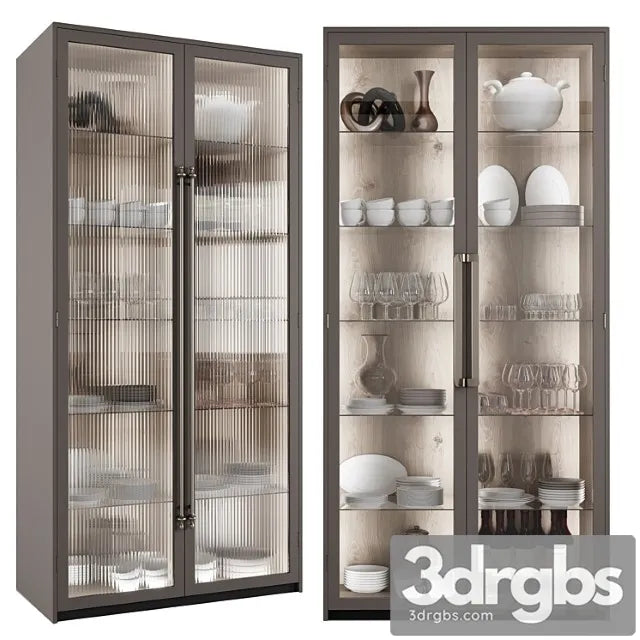 Сupboard With Dishes My Design No 1 3D Model Free