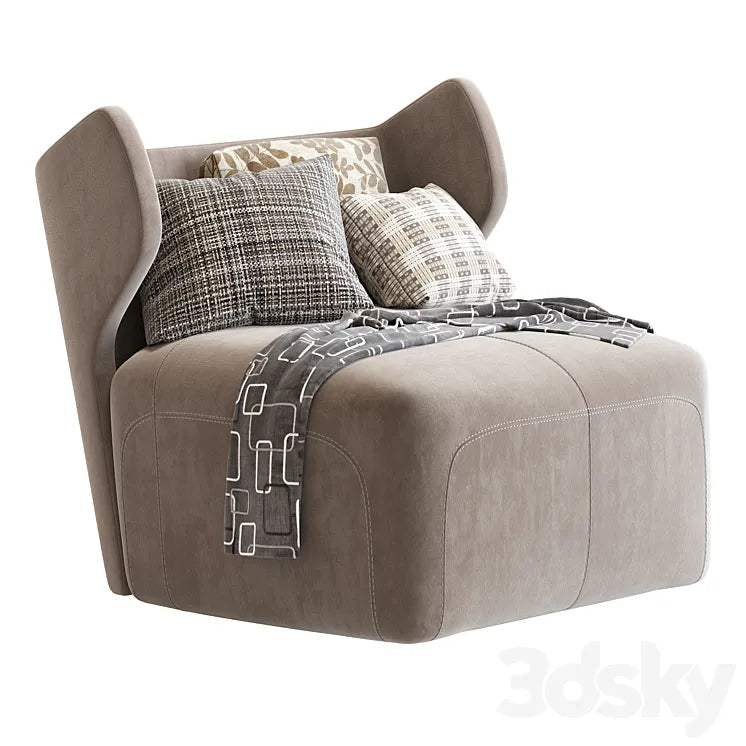 DC 80 Armchair Ceccotti Collezioni 3DSMAX Model