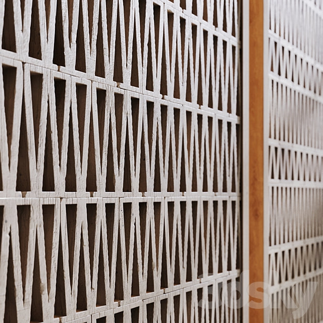 Decorative partition panel 3ds Max