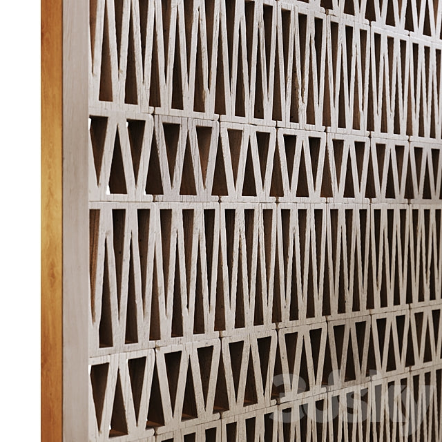 Decorative partition panel 3ds Max