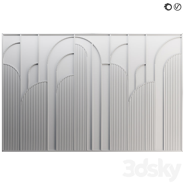 Decorative wall panel 61 3DS Max