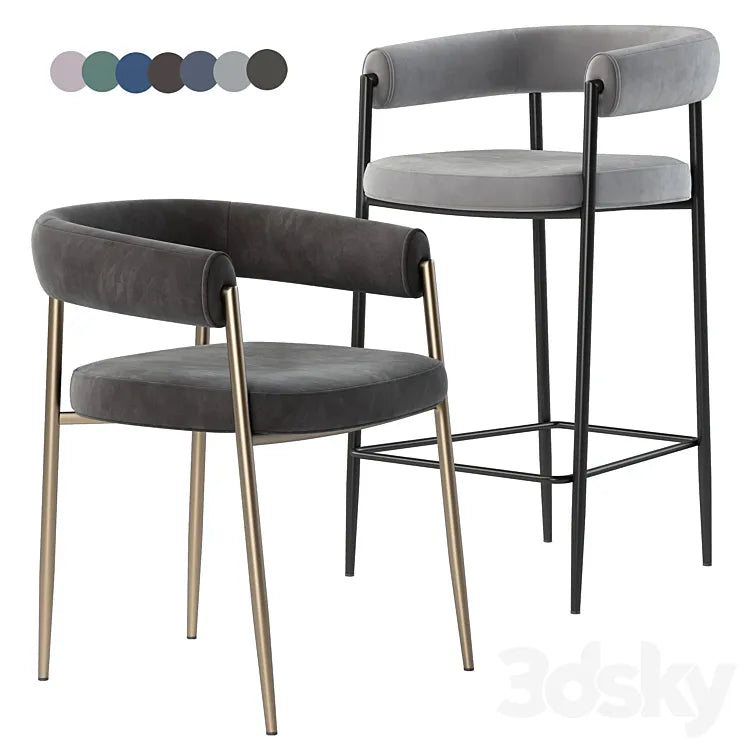 Deephouse. Bar stool Manchester 3DSMAX Model