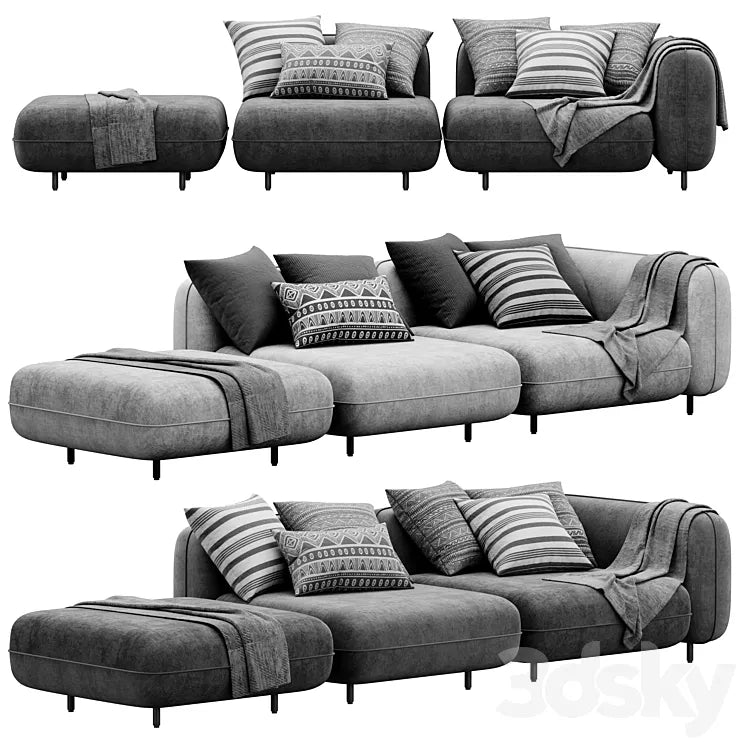 Delavega modular sofa DP1 DP2 DP4 3DSMAX Model