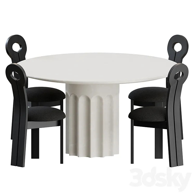 Dining Set 01 by Lulu and Georgia 3DSMAX Model