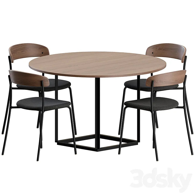 Dining Set 02 by New Works 3DSMAX Model