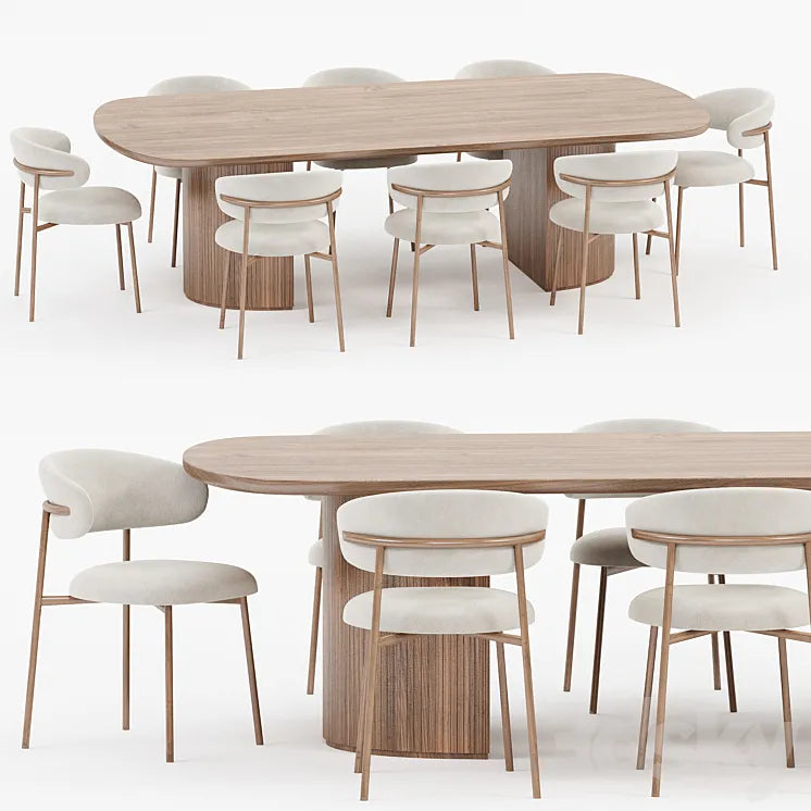 Dining set 05 3DSMAX Model