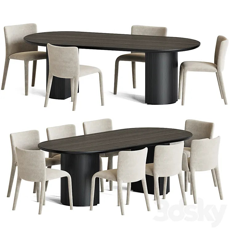Dining Set 129 3DSMAX Model