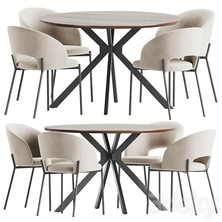 Dining Set 14 3DSMAX Model