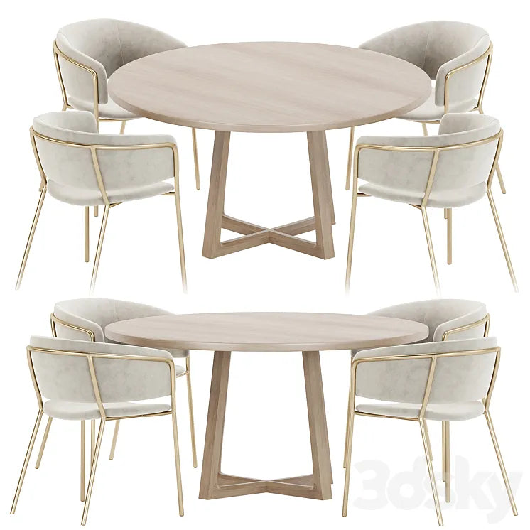 Dining set 19 3DSMAX Model