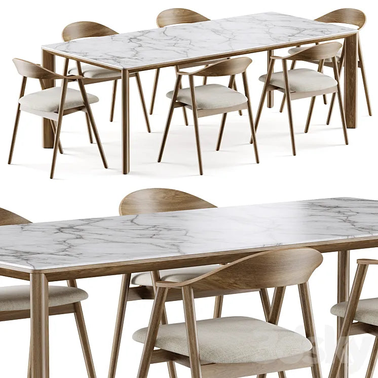 Dining set 4 by CoshLiving Kett 3DSMAX Model