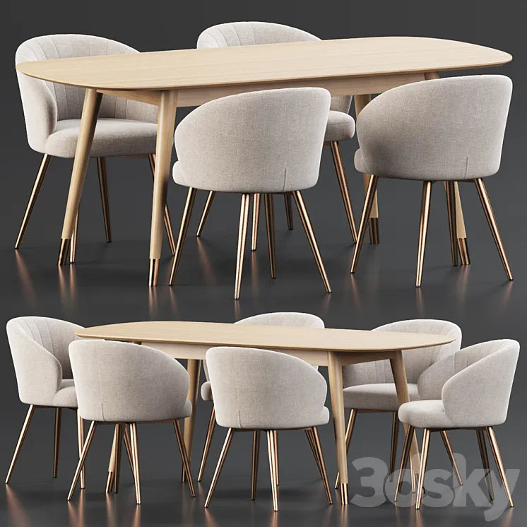 Dining Set 85 3DSMAX Model