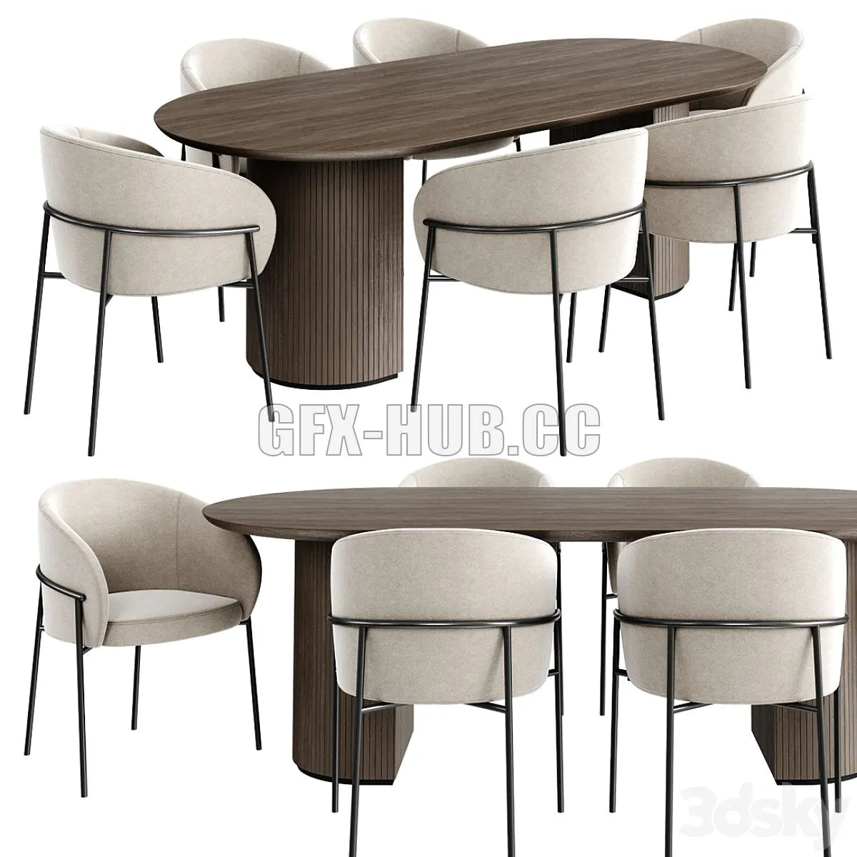 Dinning set 21 3dsMax Model
