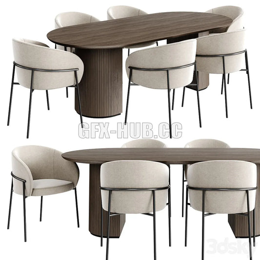 Dinning set 21 3dsMax Model