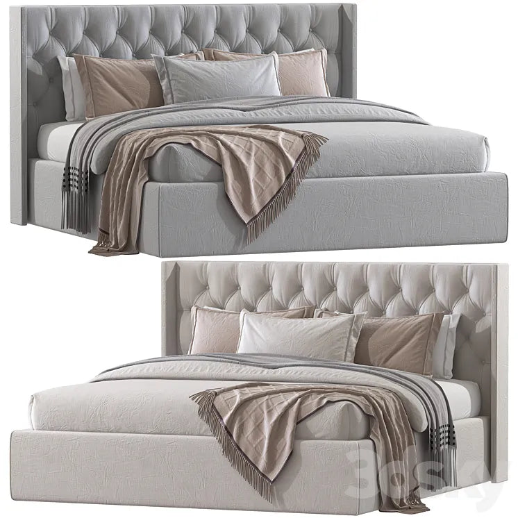 Double bed 92. 3DSMAX Model
