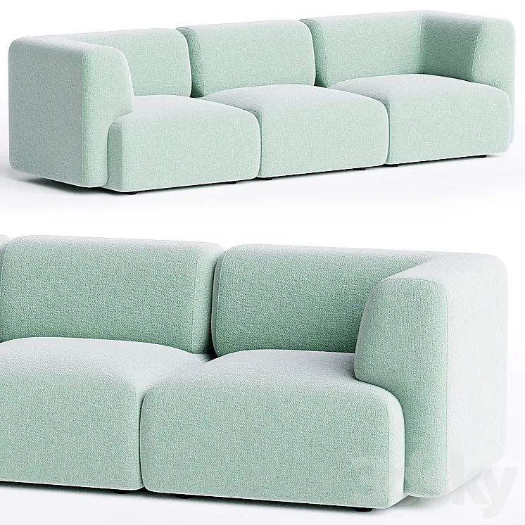 DUO MINI 3 seater sofa By Sancal 3DSMAX Model