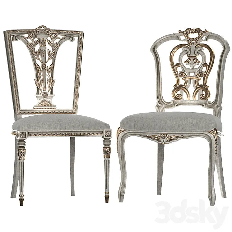 Ebanista Dauphine chairs 3DSMAX Model