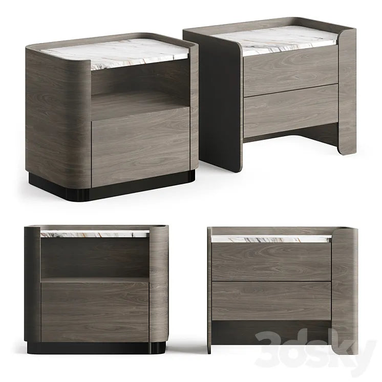 Echo Wood Bedside Table Lux Lucia Casa 3DSMAX Model
