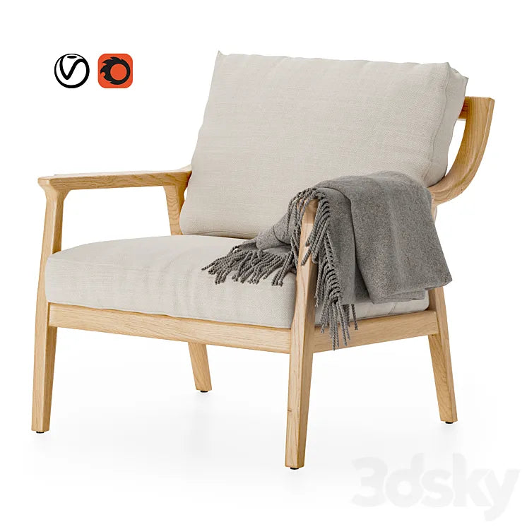 Elam Brown Outdoor Chair 3DSMAX Model