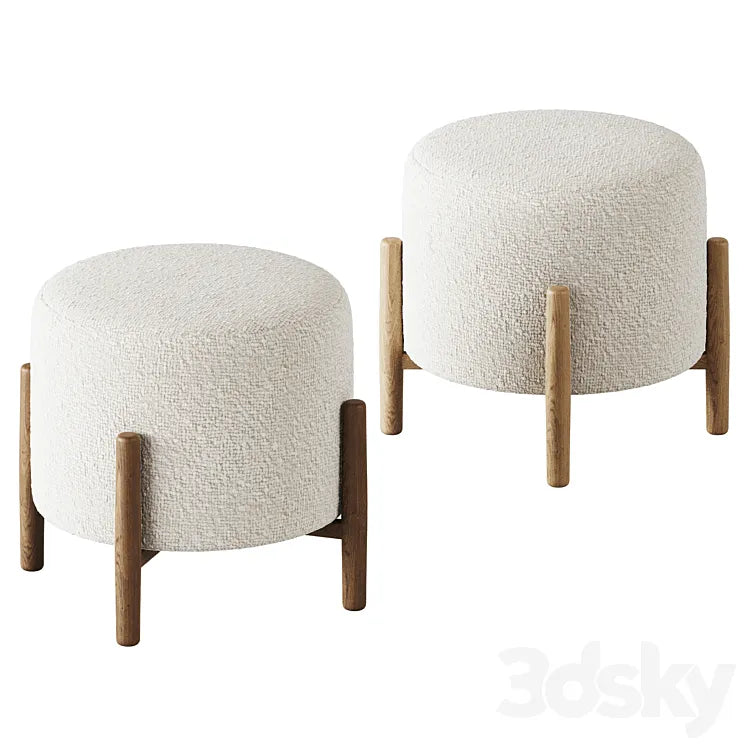 Elroy Sherpa Ottoman by Studio McGee 3DSMAX Model