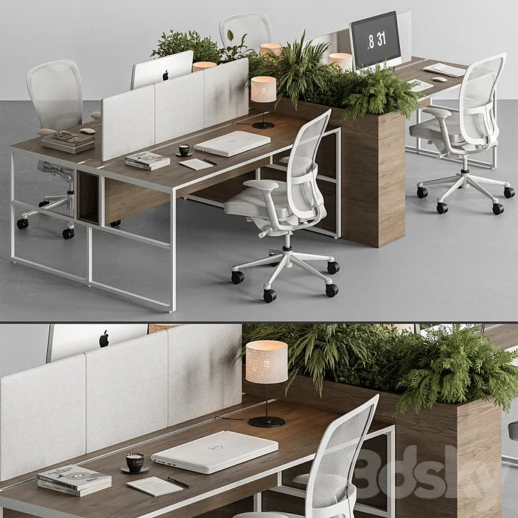 Employee Set - Office Furniture 371 3DSMAX Model
