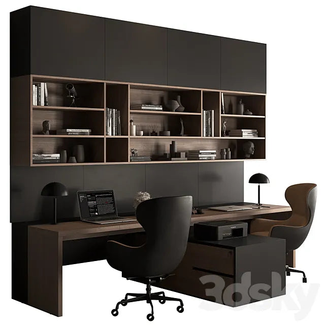 Employee Set - Office Furniture 676 3ds Max