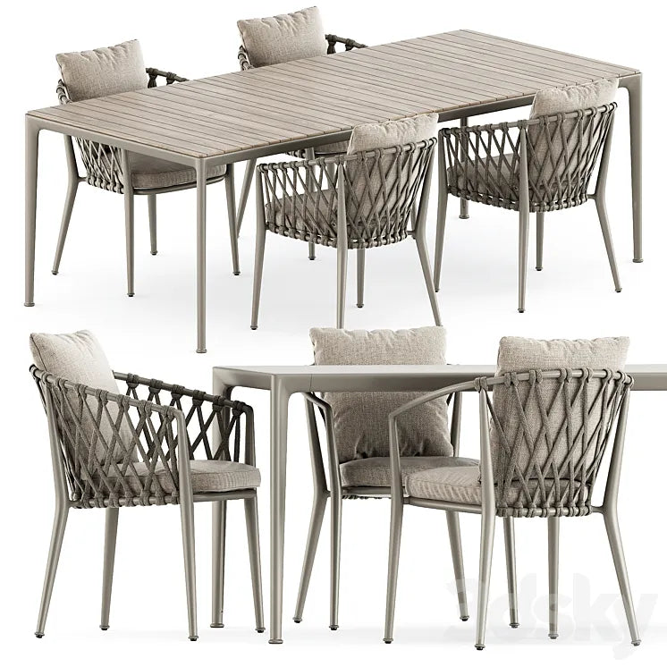 Erica outdoor chair and Mirto Outdoor table by bebitalia 3DSMAX Model