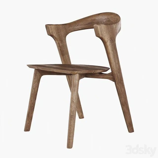 Ethnicraft Oak Bok Dining Chair 3dsMax Model