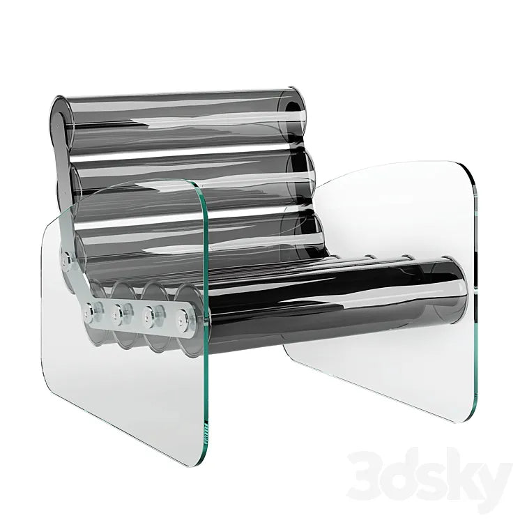 Exclusive MW 03 Tempered Glass Armchair by Mojow 3DSMAX Model