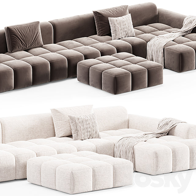 Extra Long Modern Sofa 3ds Max