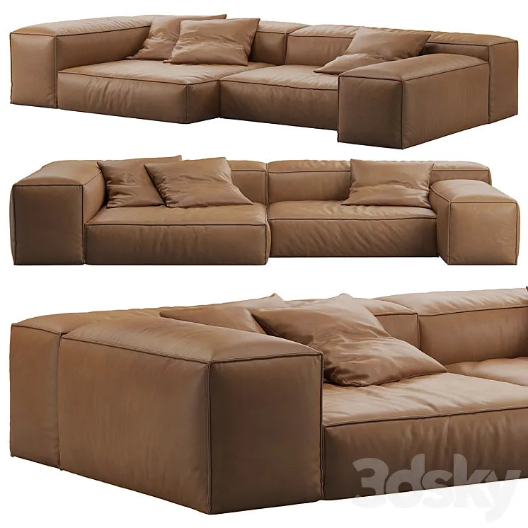 Extrasoft Sofa by Living Divani Comp 1 3DSMAX Model