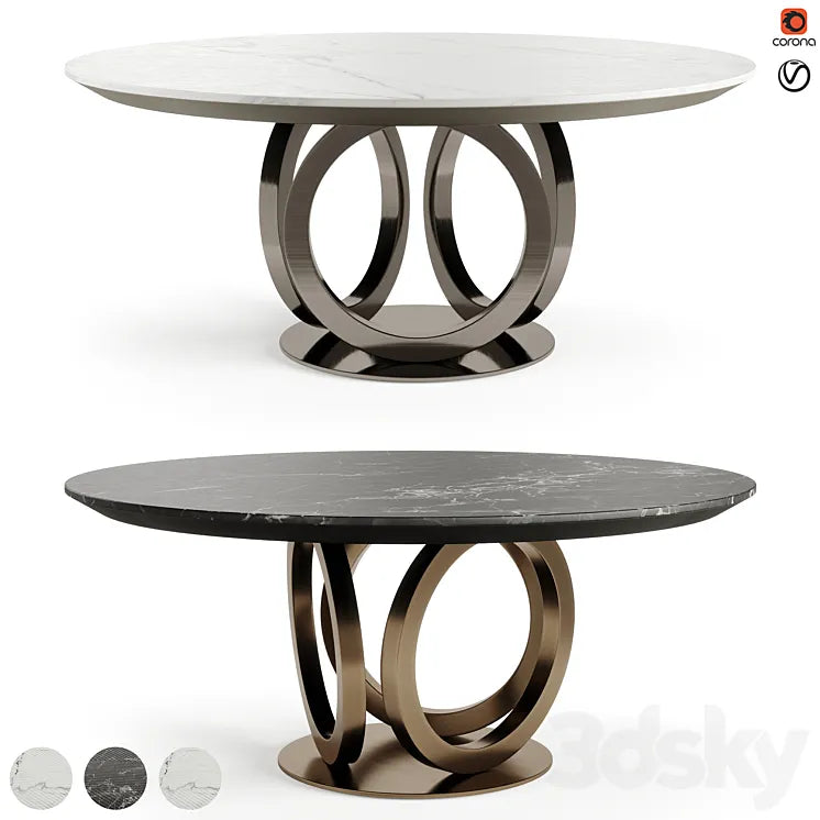 FENDI CASA GALILEO MARBLE DINING TABLE 3DSMAX Model