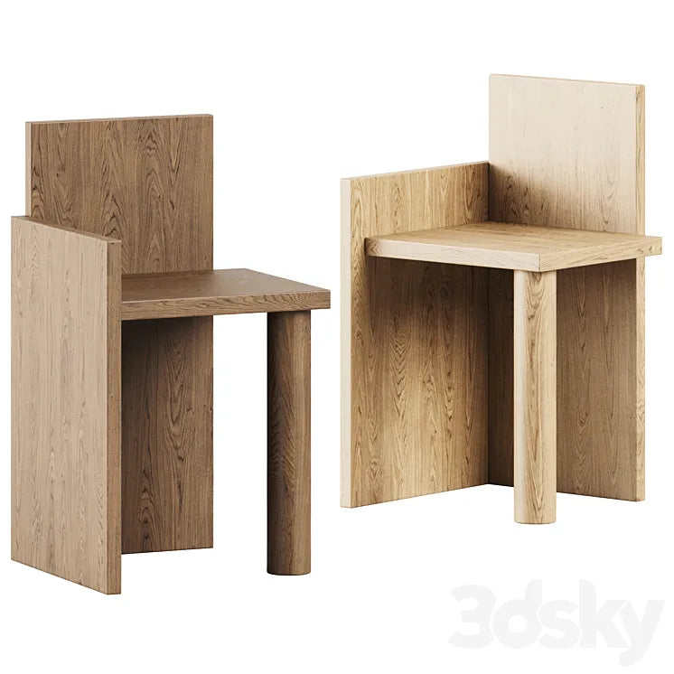 Ferm Living Uta Piece Chair / Wooden Chair 3DSMAX Model